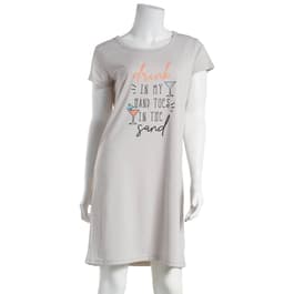 Womens Goodnight Kiss Drink In Nightshirt