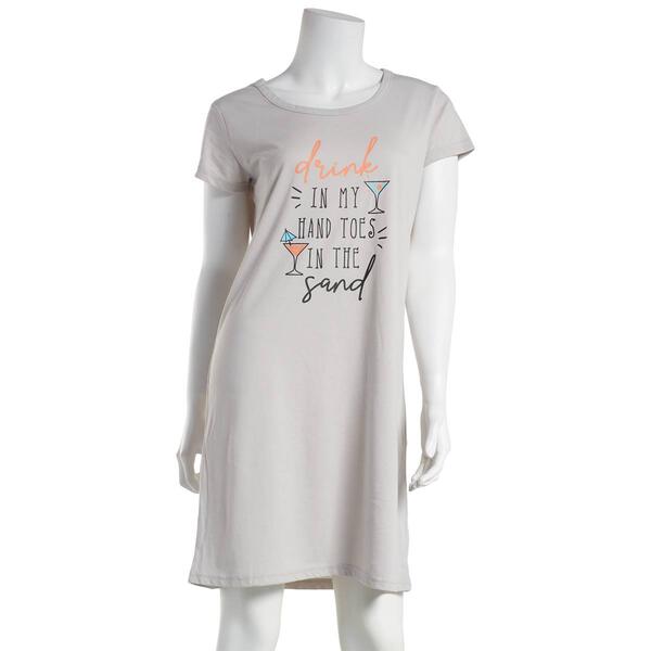 Womens Goodnight Kiss Drink In Nightshirt - image 