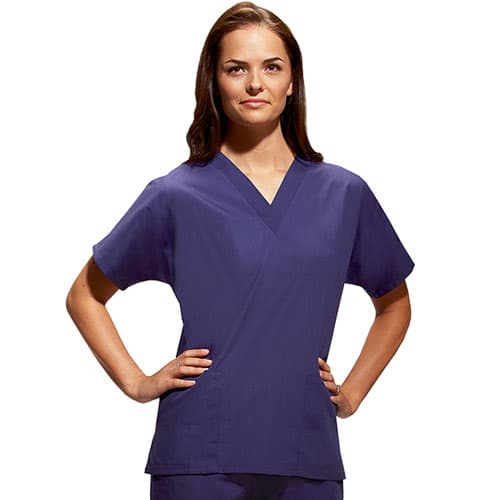 Plus Size Cherokee Work Wear V-Neck Top - Grape - image 