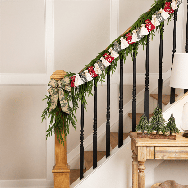 Northlight 6.5ft. Count Down to Christmas Gift Bags Garland