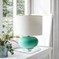 Lalia Home Modern Ovaloid Glass Bedside Table Lamp w/White Shade - image 3