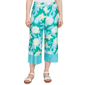 Plus Size Ruby Rd. Paradise Cove Pull On Floral Print Palazzo Kn - image 1