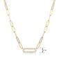 Forever Facets 18kt. Gold Plated Oval Paperclip Necklace - image 2