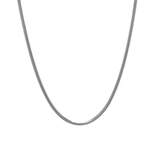 20in. Sterling Silver Round Snake Chain Necklace - image 