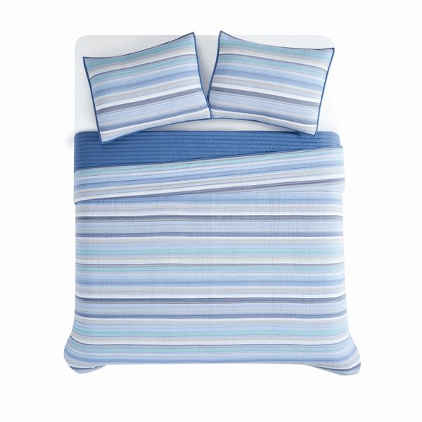 Oceanfront Resort Clearwater Yarn Dye Stripe 3pc. Quilt Set