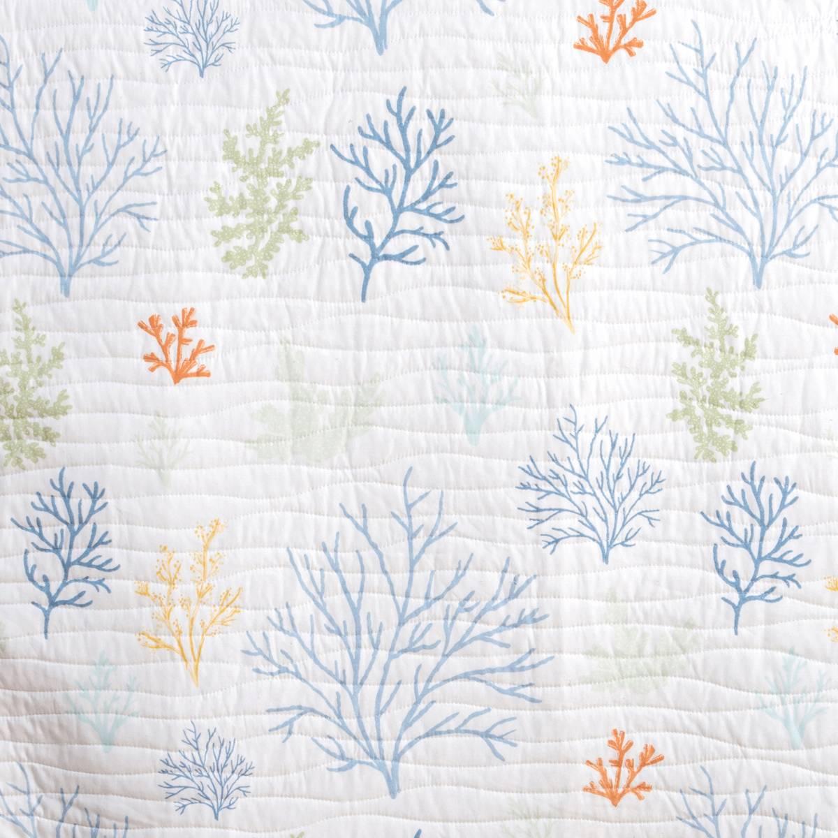 FreshFolds Maldives 3pc. Reversible Pastel Coral Quilt Set