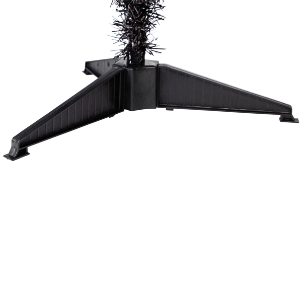 Northlight 3ft. Artificial Black Tinsel Halloween Tree