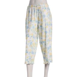 Petite Jessica Simpson Floral Citrus Lettuce Edge Capris