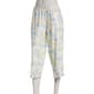 Petite Jessica Simpson Floral Citrus Lettuce Edge Capris - image 1