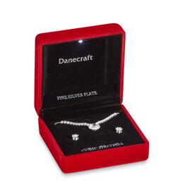 Danecraft Round Center Pendant & Stud Earrings Set