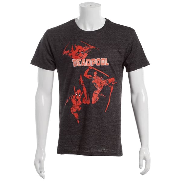 Young Mens Marvel Deadpool Short Sleeve Graphic Tee