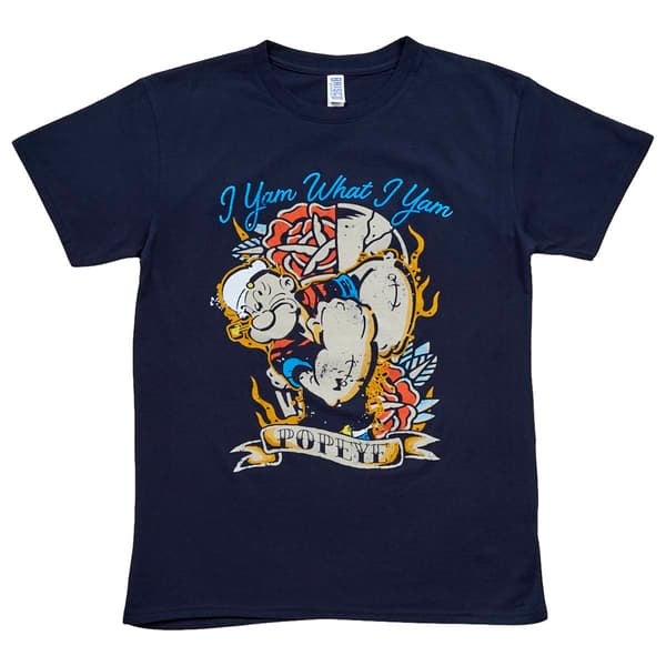 Young Mens Brisco Brands(tm) Popeye I Yam What I Yam Graphic Tee - image 