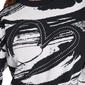 Womens DKNY Long Sleeve Studded Heart Brushstroke Sweater - image 4