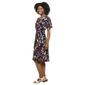 Plus Size Sami & Jo Flutter Sleeve Tie Neck Abstract A-Line Dress - image 4