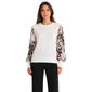 Womens Zac & Rachel Long Floral Chiffon Sleeve Sweater - image 2