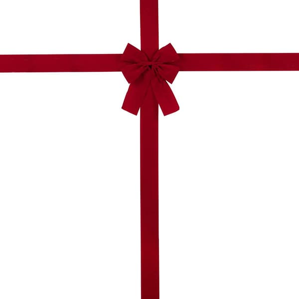 Northlight Seasonal 14in. Classic Red Velvet Christmas Door Bow