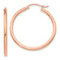 Gold Classics(tm) 14kt. Rose Gold 30mm Tube Hoop Earrings - image 1