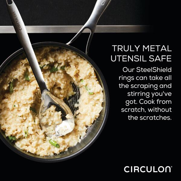 Circulon&#174; 3pc. Stainless Steel Chef Pan and Utensil Set
