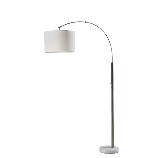 Simplee Adesso Rigley Arc Lamp with White Shade - image 