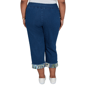 Plus Size Alfred Dunner Indigo Girls Floral Hem Pull On Jeans - image 2