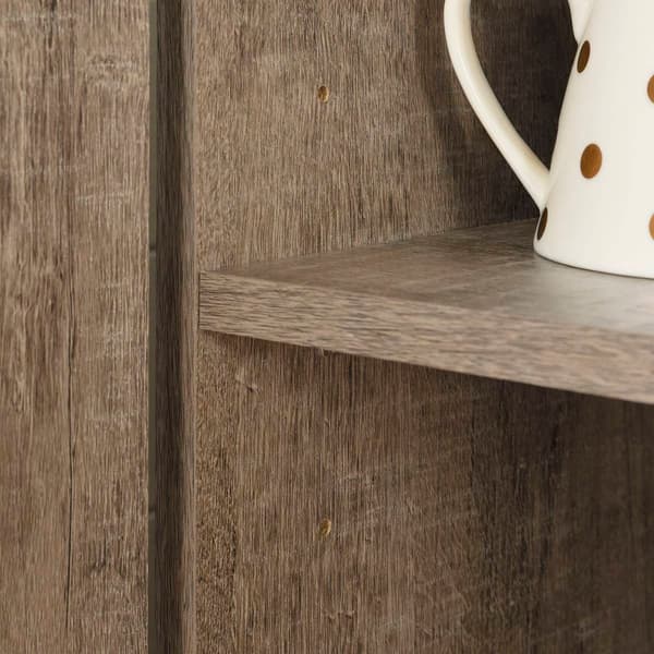 South Shore Morgan Weathered Oak 4-Door Storage Cabinet