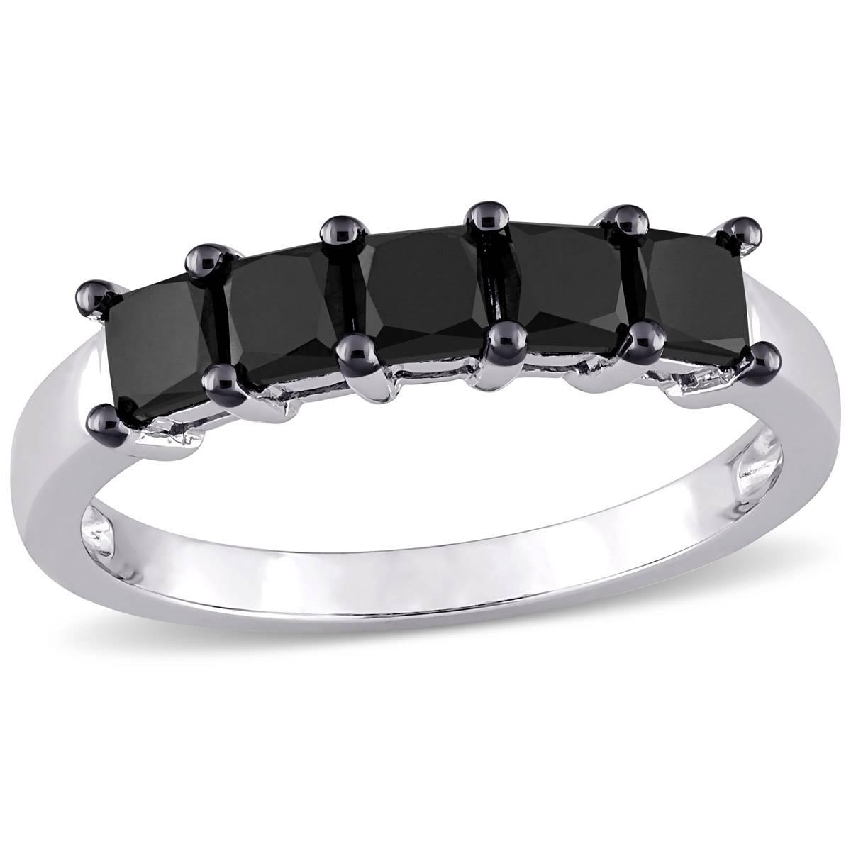 Radiant Rainbow™ White Gold Diamond Semi-Eternity Ring