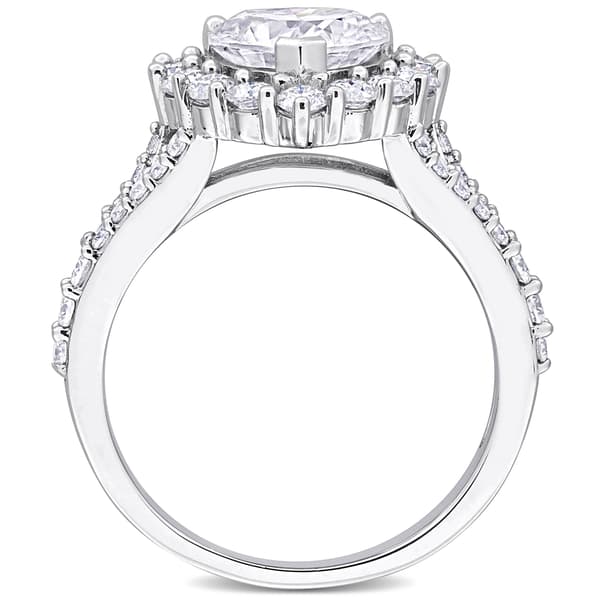 Sterling Silver 3ctw. White Moissanite Heart-Shaped Ring