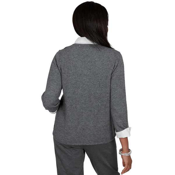 Womens Alfred Dunner Regent Street Diamond Two in One Sweater