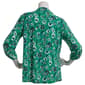 Plus Size Emily Daniels 3/4 Sleeve Floral Disco Two Pocket Blouse - image 2