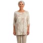 Womens French Laundry Elbow Sleeve Tropical Floral Tee - image 1