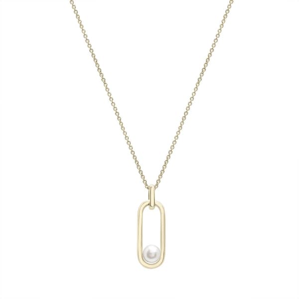 Precious Elegance(tm) Gold Plated Silver Paper Clip Drop Pendant - image 
