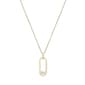 Precious Elegance(tm) Gold Plated Silver Paper Clip Drop Pendant - image 1