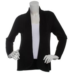 Petite 89th & Madison Long Sleeve J Pocket Solid Cardigan