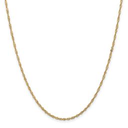 Gold Classics™ 1.70mm. 14k Gold Singapore Chain Anklet
