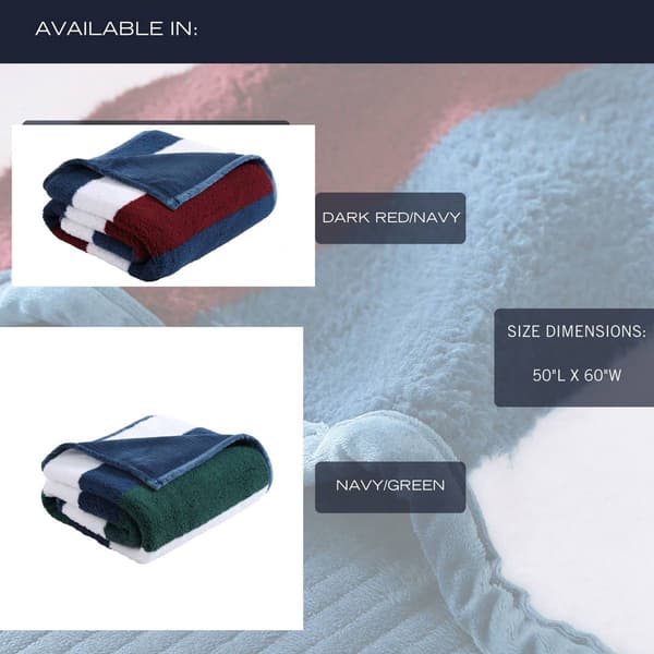 Nautica Wilton Reversible Sherpa Throw