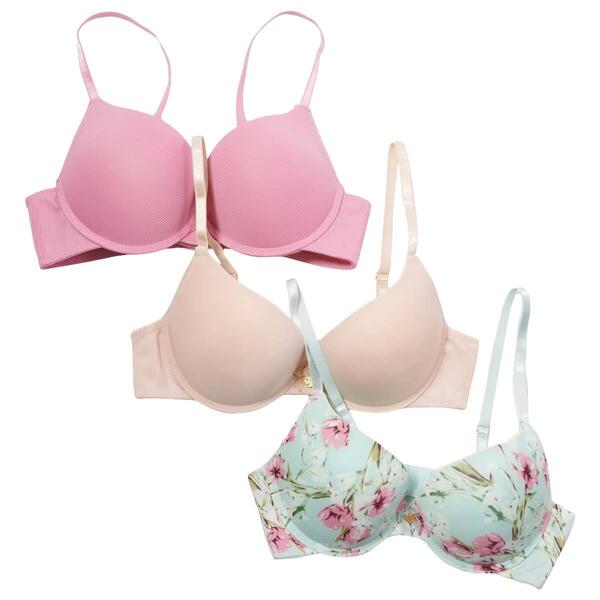 Womens Daisy Fuentes 3pk. Classic T-Shirt Bra DF1109-3PK - image 