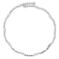 Athra Silver Plated Oval Bead Stations & Crystal Coil Bracelet - image 2