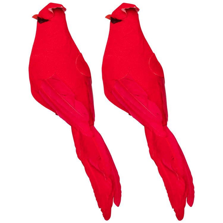 Northlight Cardinal Clip-on Christmas Ornaments - Set of 2