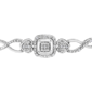 Haus of Brilliance Diamond Frame Heart Twist Tennis Bolo Bracelet - image 4