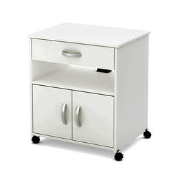 South Shore Axess Microwave Cart on Wheels - White