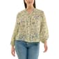Womens Zac & Rachel 3/4 Sleeve Watercolor Floral Blouse - image 1
