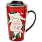 Godinger 18oz. Poinsettia Grace Mug - image 1