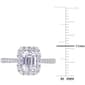 Sterling Silver 1 3/8ctw. Created White Moissanite Halo Ring - image 4