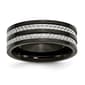 Mens Gentlemen's Classics&#40;tm&#41; Black IP-Plated & Grey Inlay Band - image 1