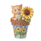 Jim Shore Heartwood Creek Cat in Flowerpot Figurine - image 1