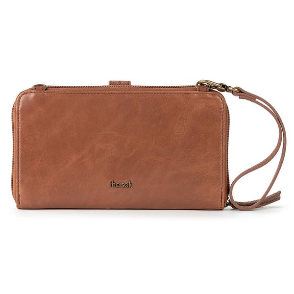 The Sak Large Tobacco Floral Embossed Smartphone Wristlet
