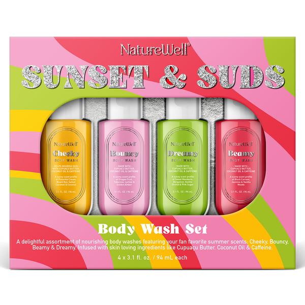 NatureWell 4pk. Sunset & Suds Body Wash Set - image 