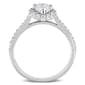Gemstone Classics™ Sterling 1 3/8kt. Dew Moissanite Halo Ring - image 3