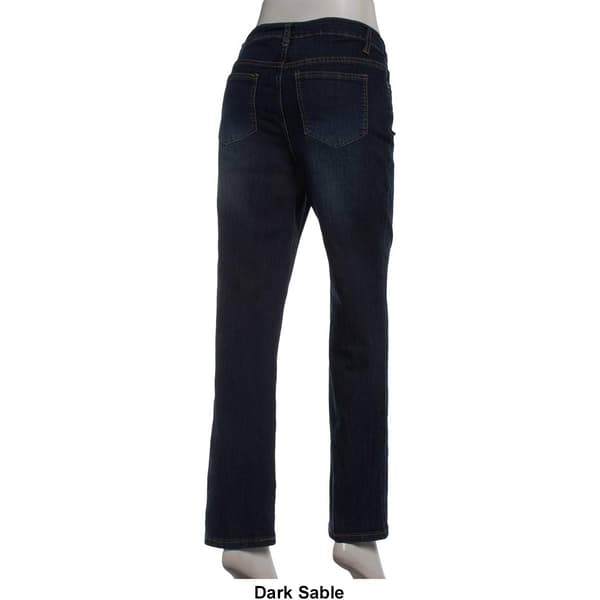 Plus Size Architect&#174; Five-Pocket Elastic Back Straight Leg Jeans
