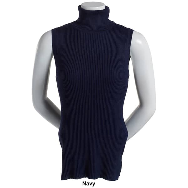Womens Retrology Sleeveless Turtleneck Sweater